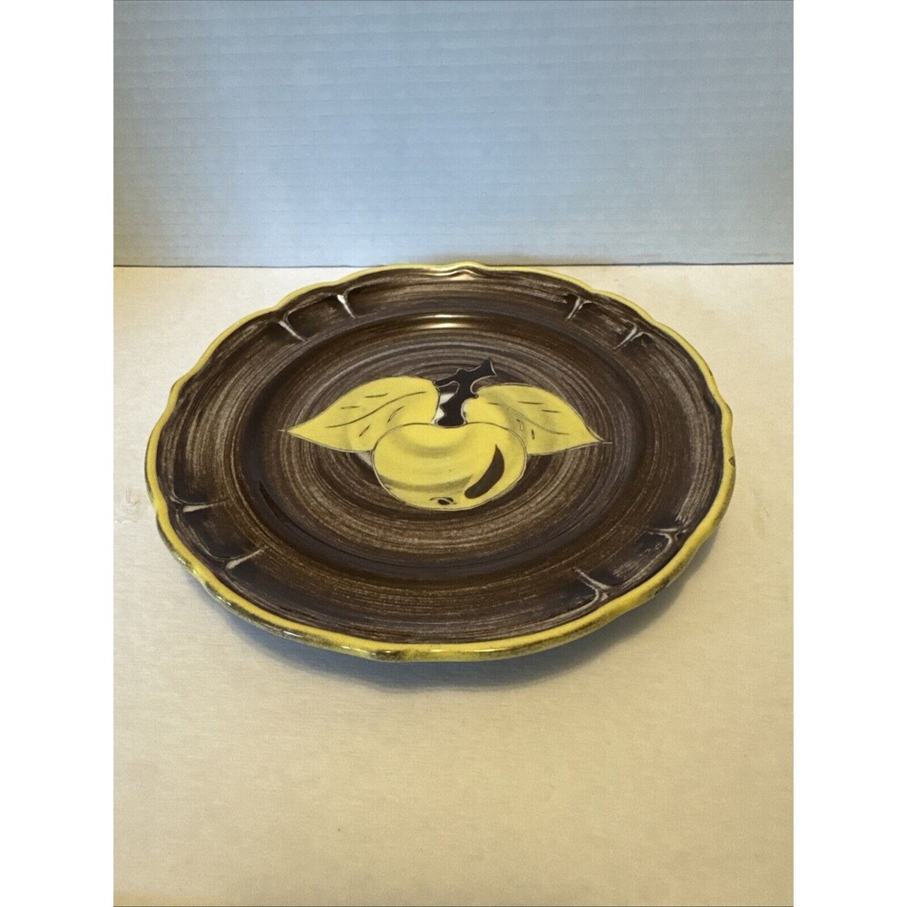 One Santa Anita Ware Vreni Provincial Apple Brown & White Salad/Dessert Plate